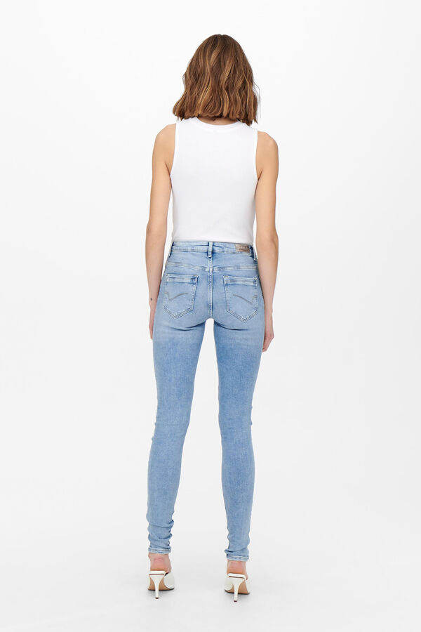 Springfield Jeans skinny y cintura media azul medio