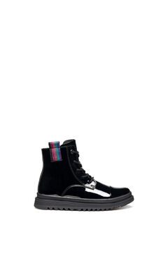 Geox Botines efecto charol negro