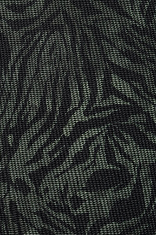 Koton Falda midi de tul con estampado animal y forro, cintura estándar verde