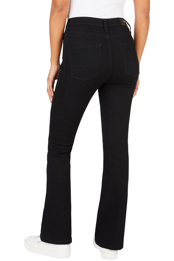 Springfield High waist jeans fekete