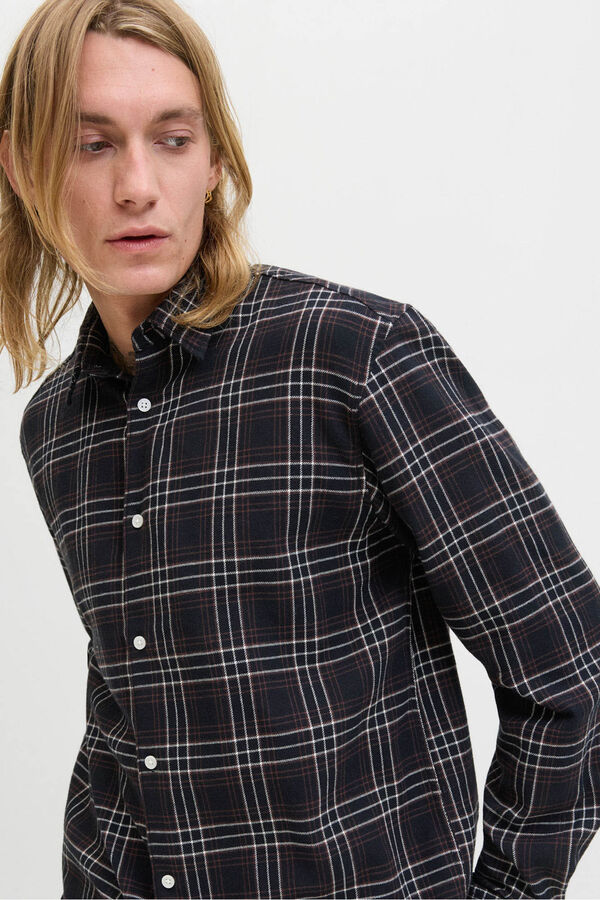 Jack & Jones Checkered flannel shirt Crna