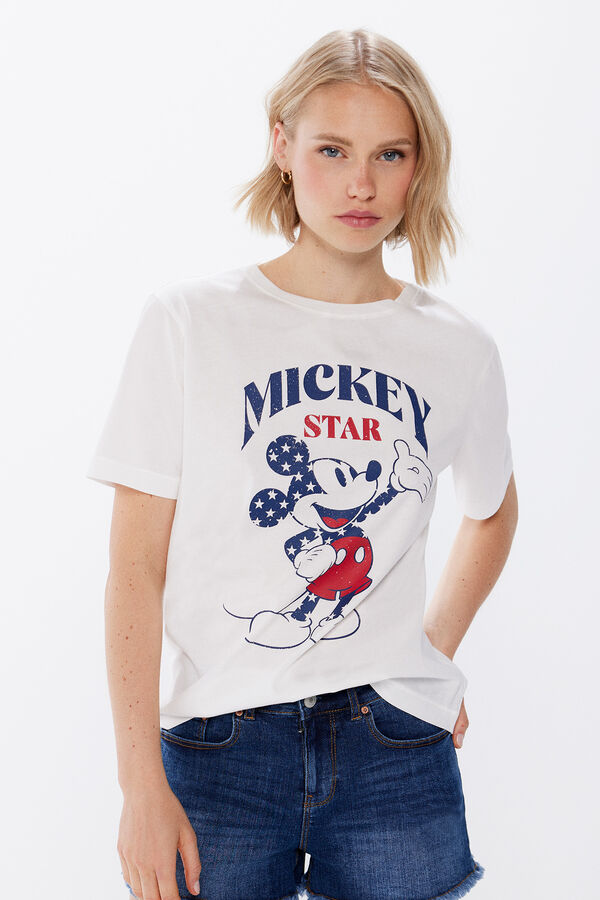 Springfield T-shirt "Mickey Mouse" USA beige