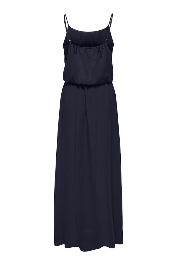 Only Langes einfarbiges Kleid Schwarz