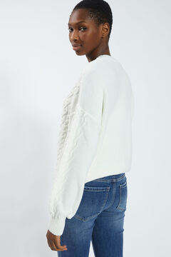 Springfield Adjustable patterned-knit jumper white