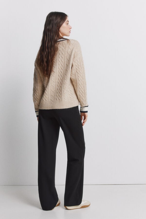 Springfield Straight tailored trousers black