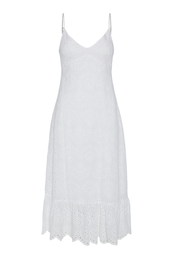Pieces Vestido midi de tirantes blanco