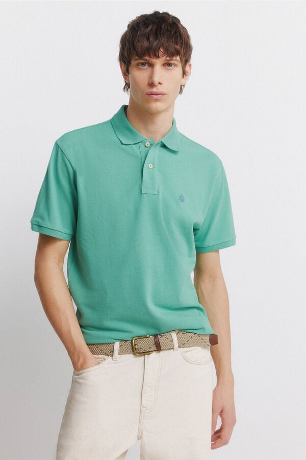 Springfield Basic regular fit polo shirt SPRINGFIELD green