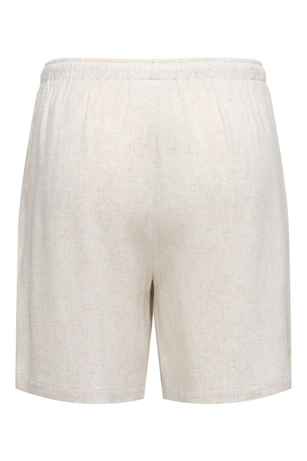 Only Carmakoma Shorts fluidos talla grande beige