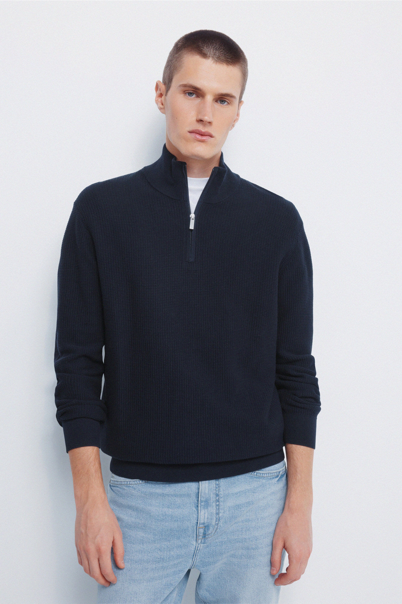 Springfield Plain zip fastening jumper