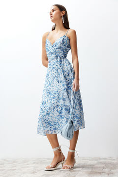 Trendyol Vestido midi de al&ccedil;as com la&ccedil;o