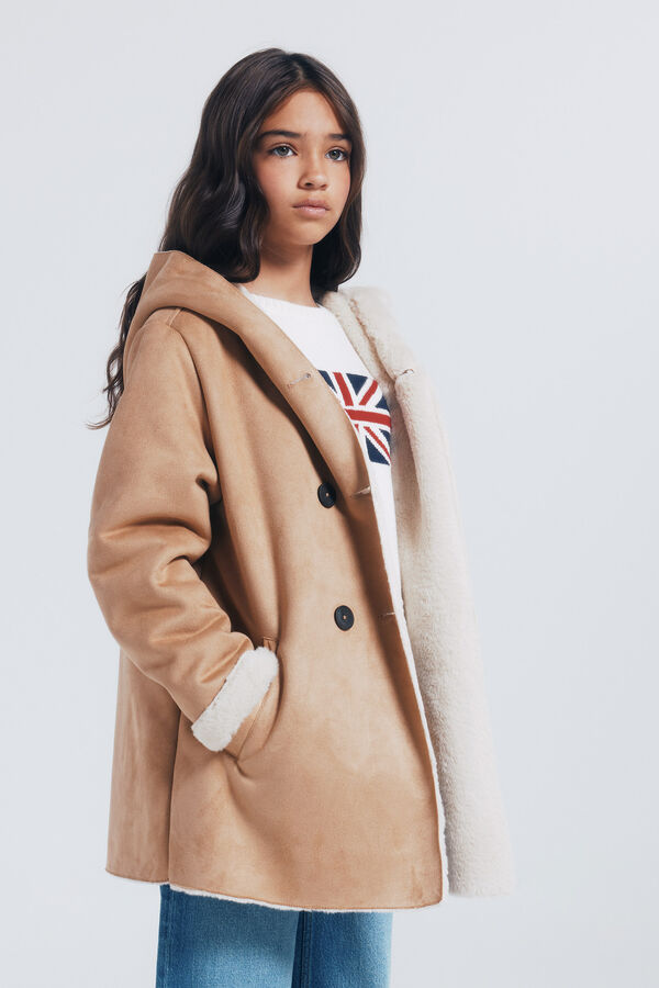 Springfield Kids Chaqueta paño cruzada niña beige