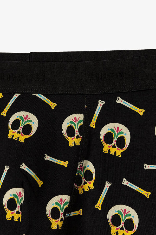 Tiffosi Boxers con estampado de calaveras negro