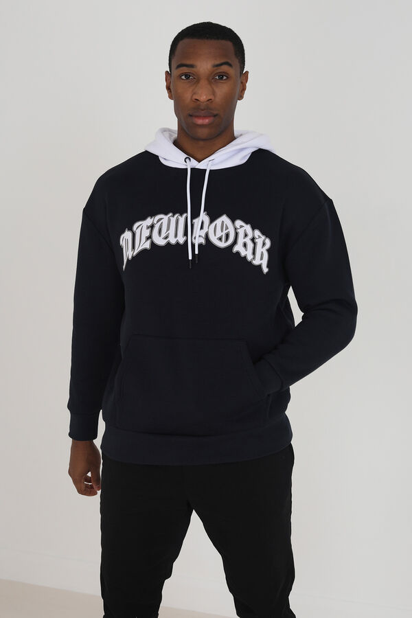 Springfield Oversize sweatshirt with embroidery navy