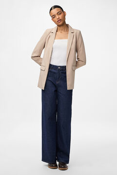 Pieces Oversize-Blazer ohne Kn&ouml;pfe