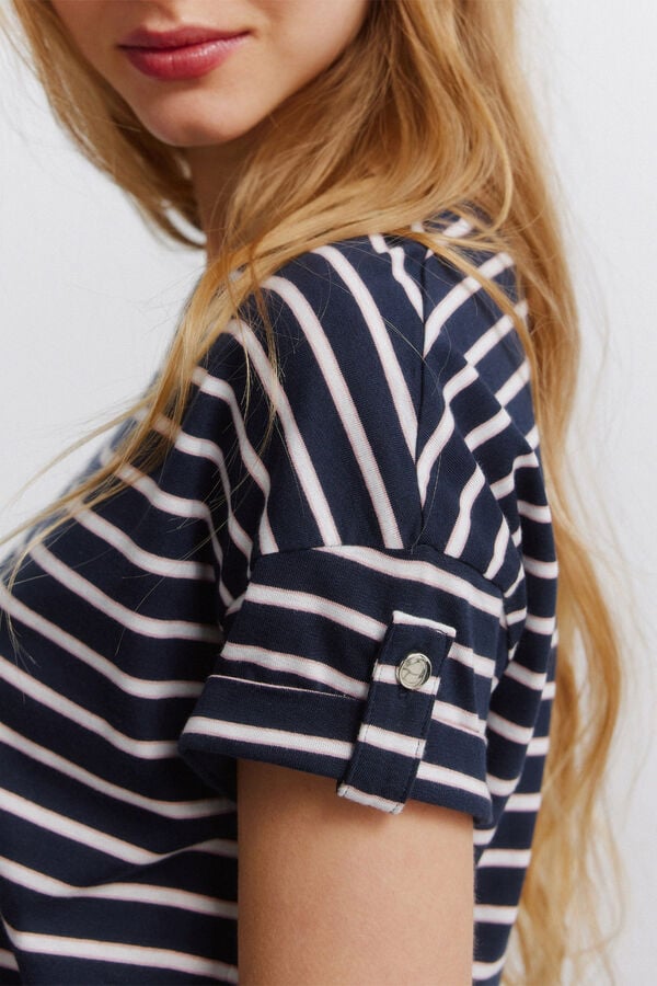 Springfield Striped short sleeve T-shirt blue