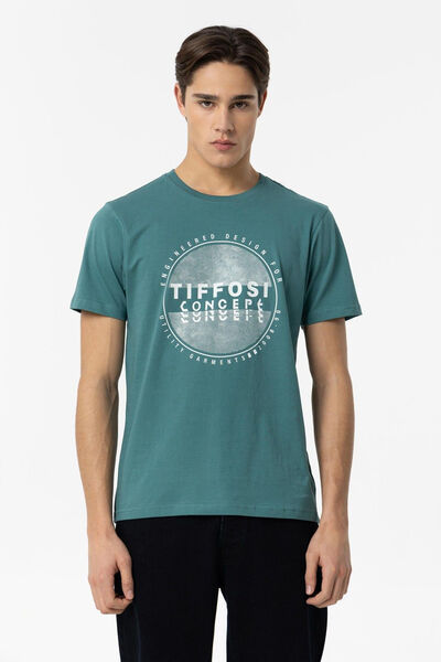 Springfield T-shirt with front print green water