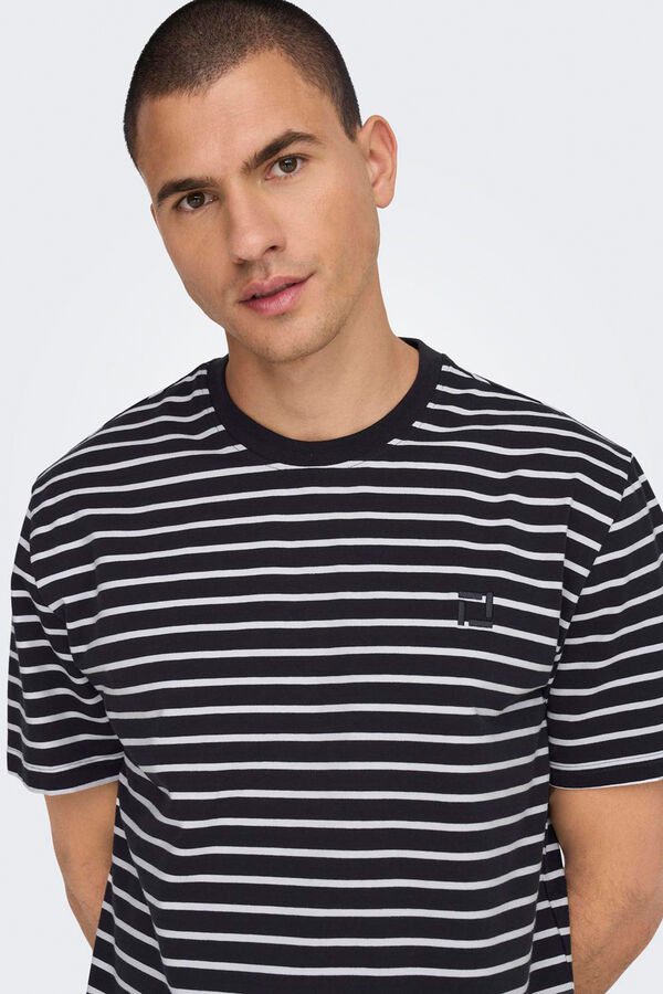 Only & Sons T-shirt de manga curta estampada azul