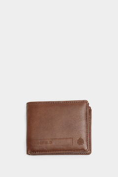 Springfield Textured faux-leather wallet brown