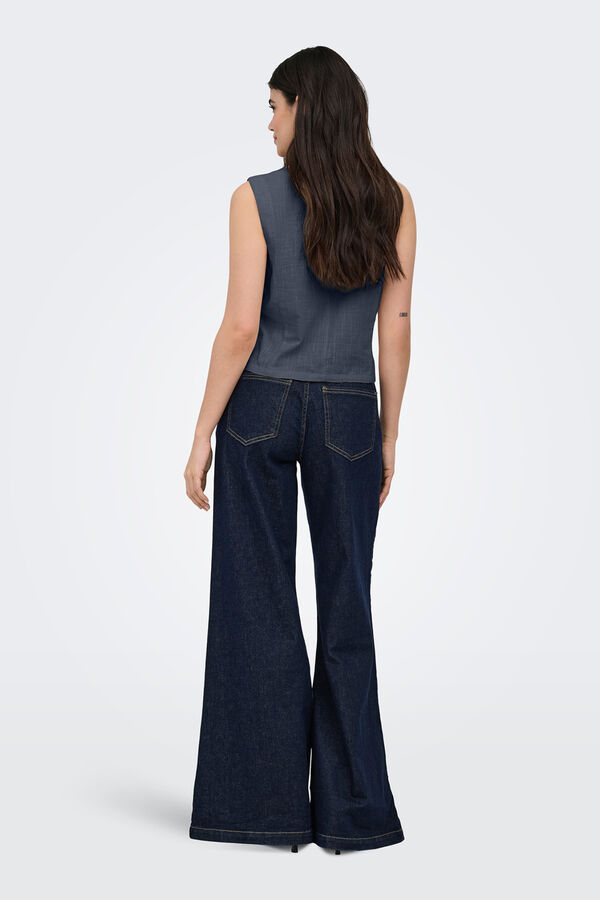 Only Buttoned gilet blue