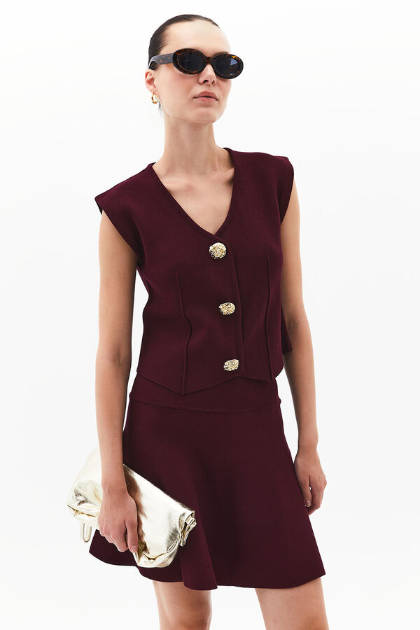 Oxxo V-neck gilet printed