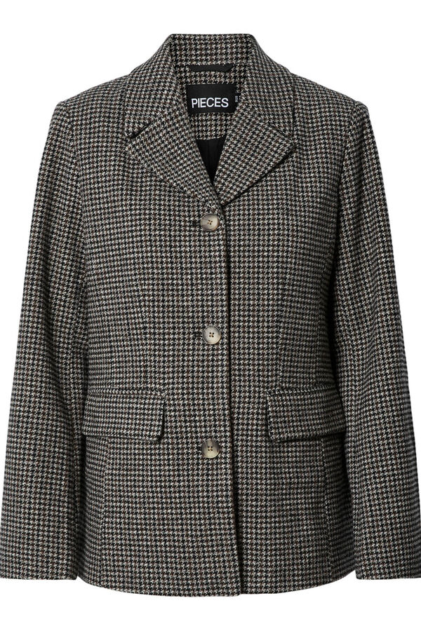 Pieces blazer jacket with pockets Crna