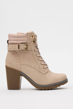 Springfield Studded hiking boot with 8.5 cm heel red
