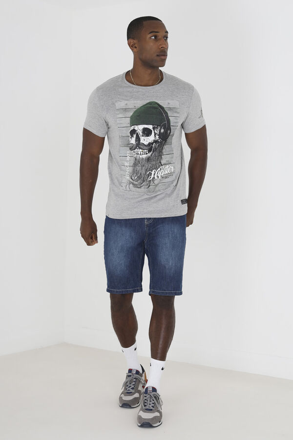 Springfield Short-sleeved skull T-shirt grey