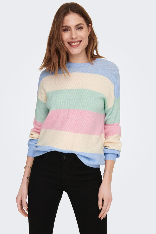 Springfield Striped jersey-knit jumper bluish