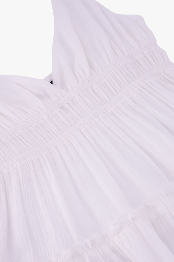 Balmohk Rustic mini dress white