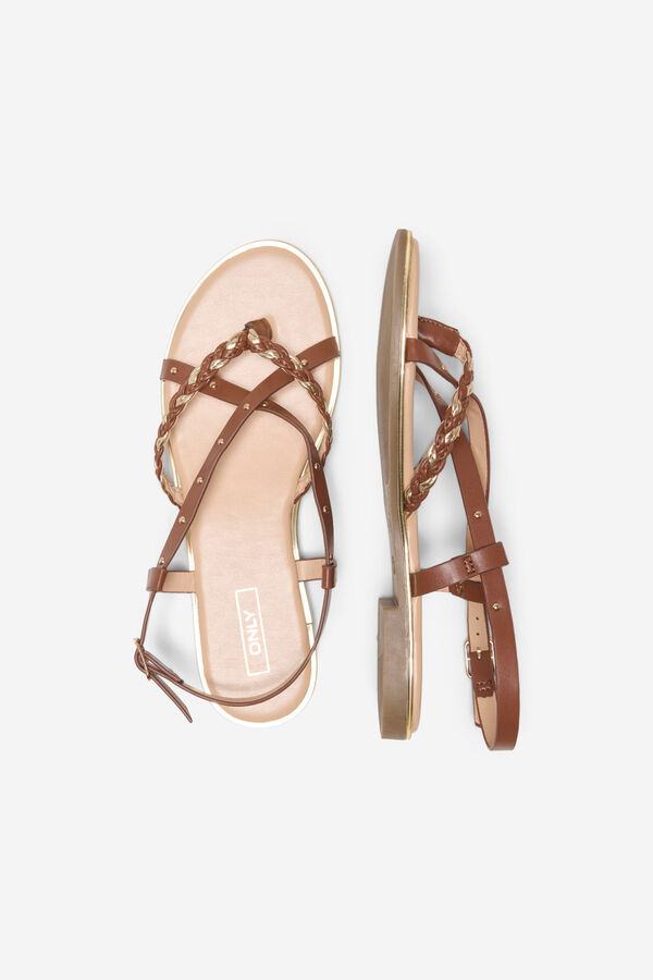 Only Studded flat sandal mink