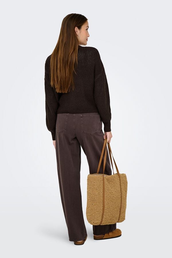 Only Button fastening cardigan nude