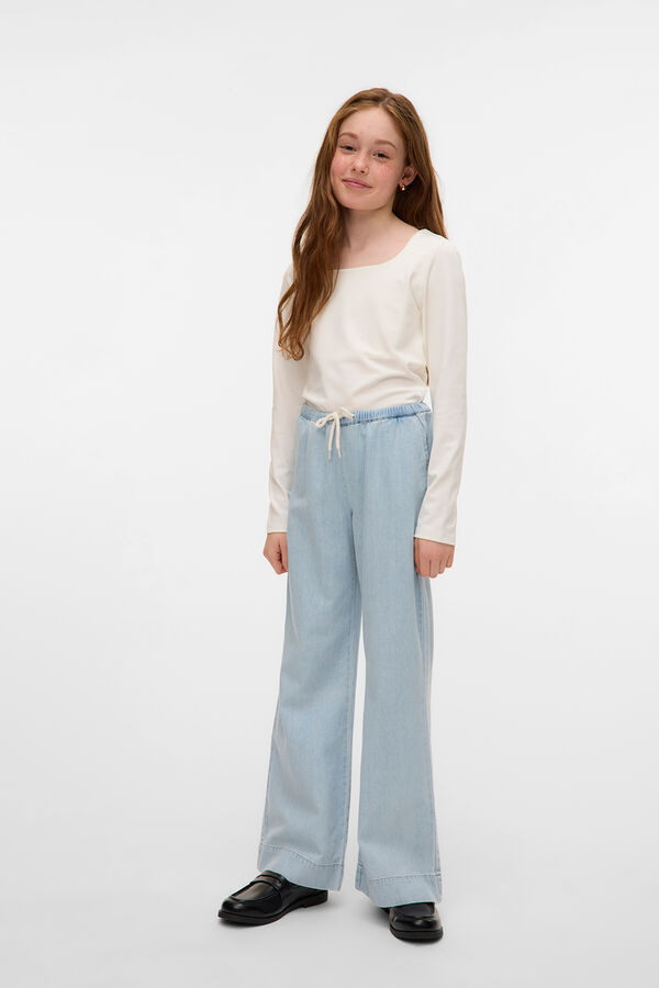 Vero Moda Girl Square neck T-shirt white