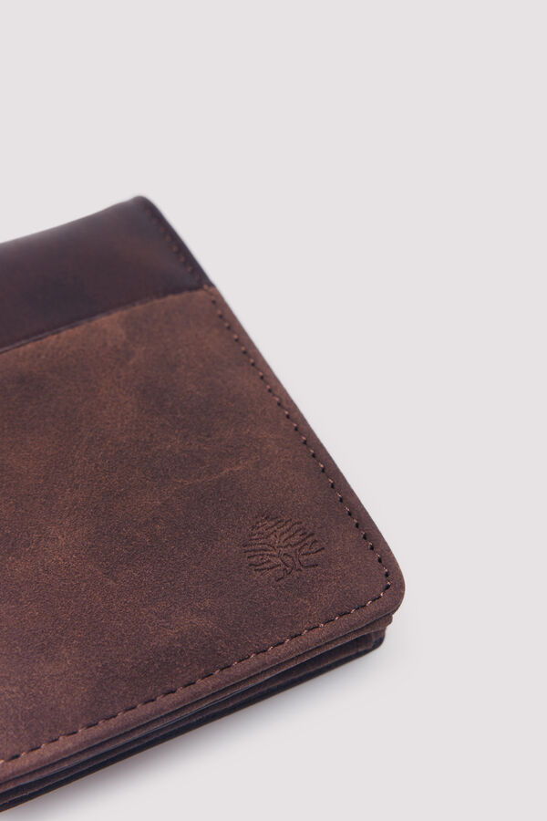 Springfield Two-tone faux leather wallet mink