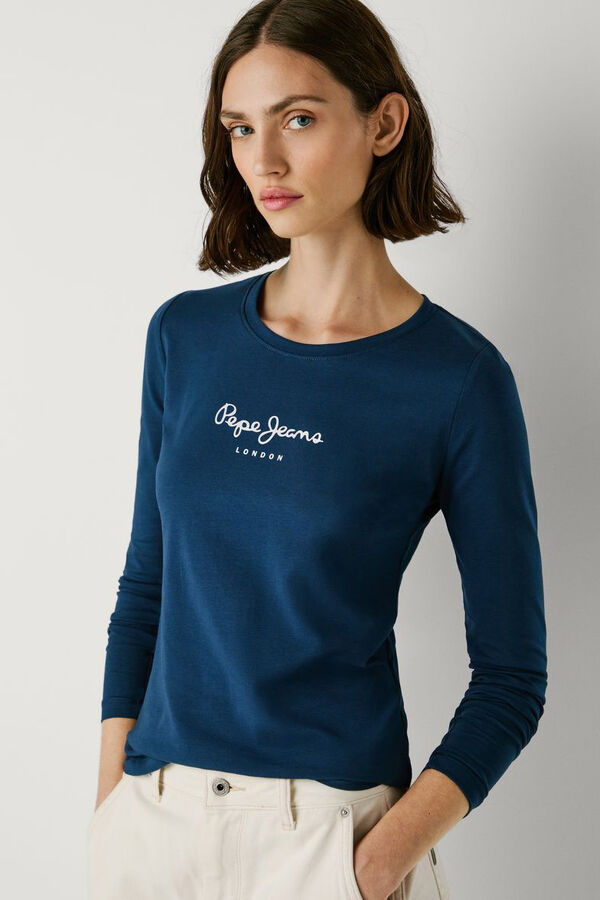 Pepe Jeans Camiseta manga larga azul