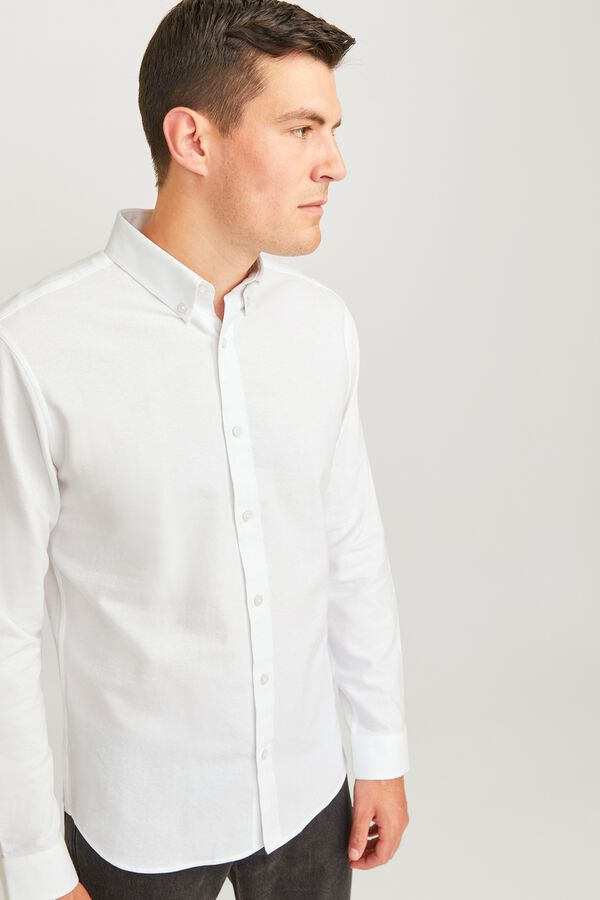JJ REBEL Cotton regular shirt white