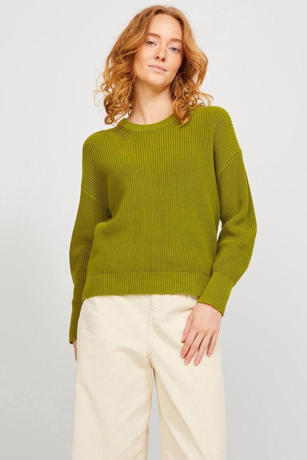 Springfield Medium knit jumper with round neck green