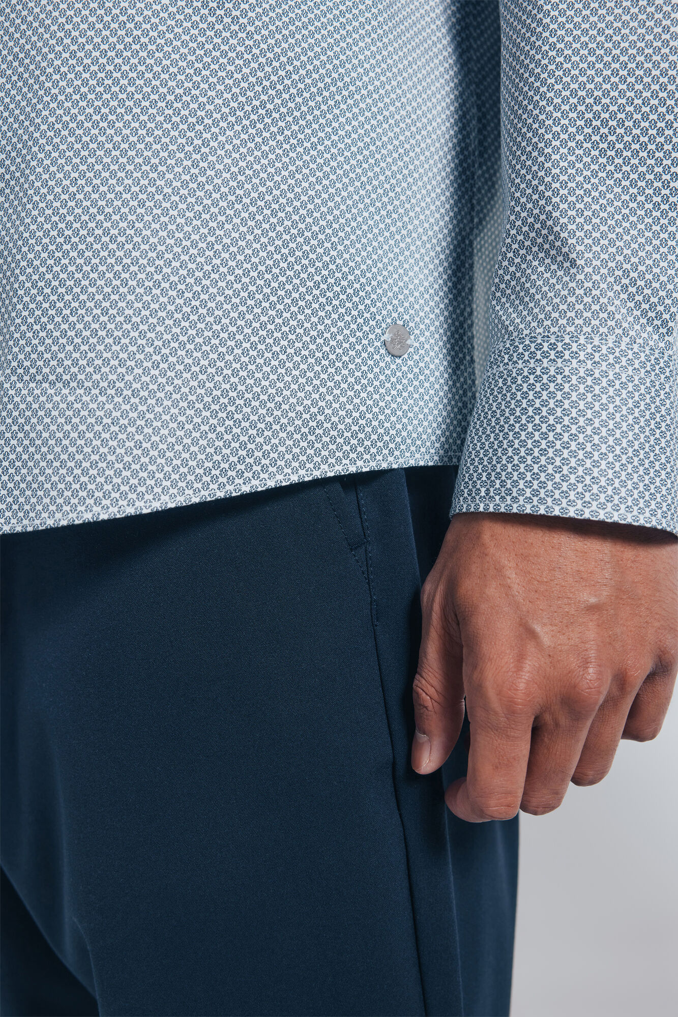 Springfield Micro print poplin shirt