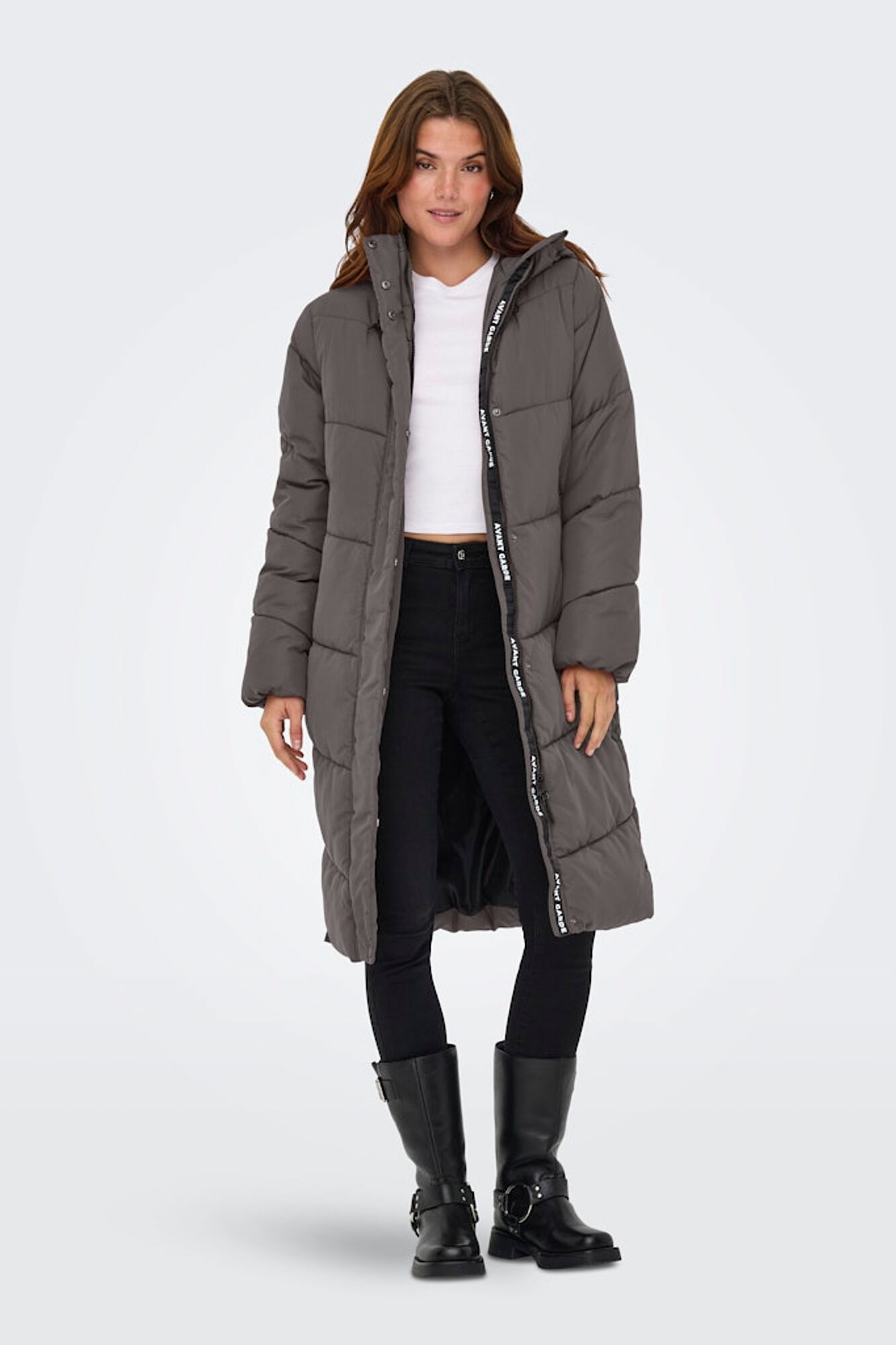 Only Abrigo largo acolchado