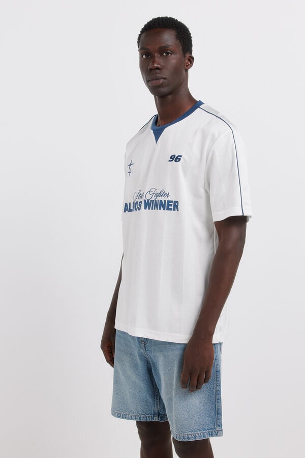 Springfield Almost football T-shirt beige