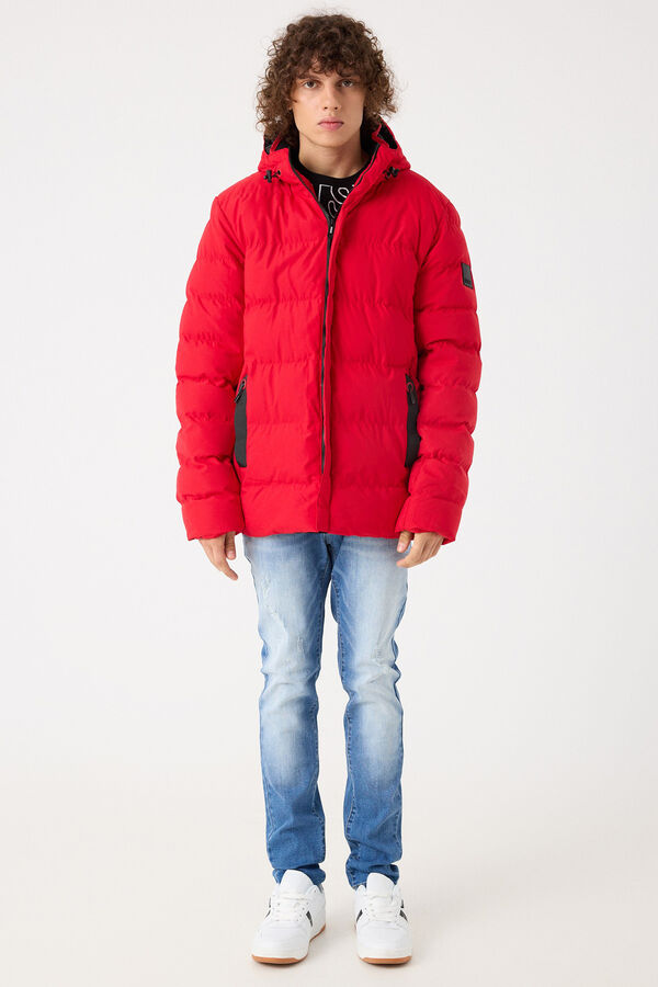 Inside Parka with hood red