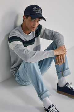 Springfield Placement stripe jumper gray