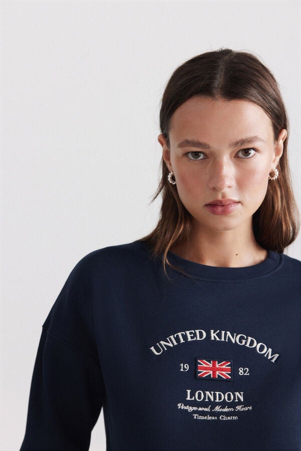Springfield "united kingdom" sweatshirt blue