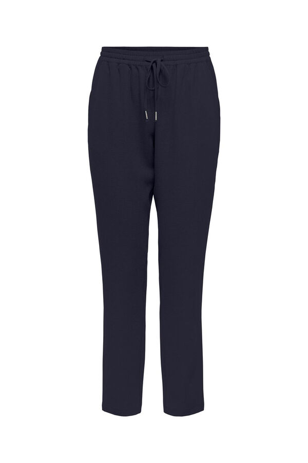 Only Pantal&oacute;n recto fluido azul