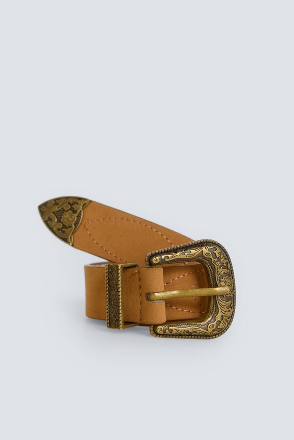 Springfield Kaubojski pro&scaron;iveni remen Boja kože