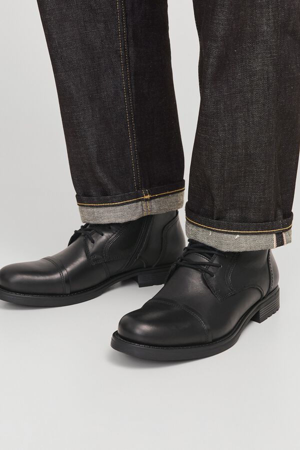 Jack & Jones Leather ankle boots black