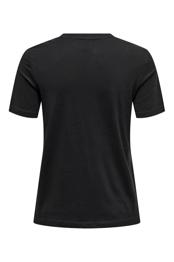 Only short sleeve animal print T-shirt Crna