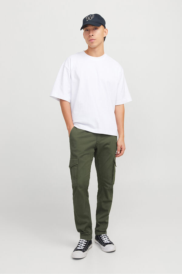 Jack & Jones Cal&ccedil;as cargo slim fit verde