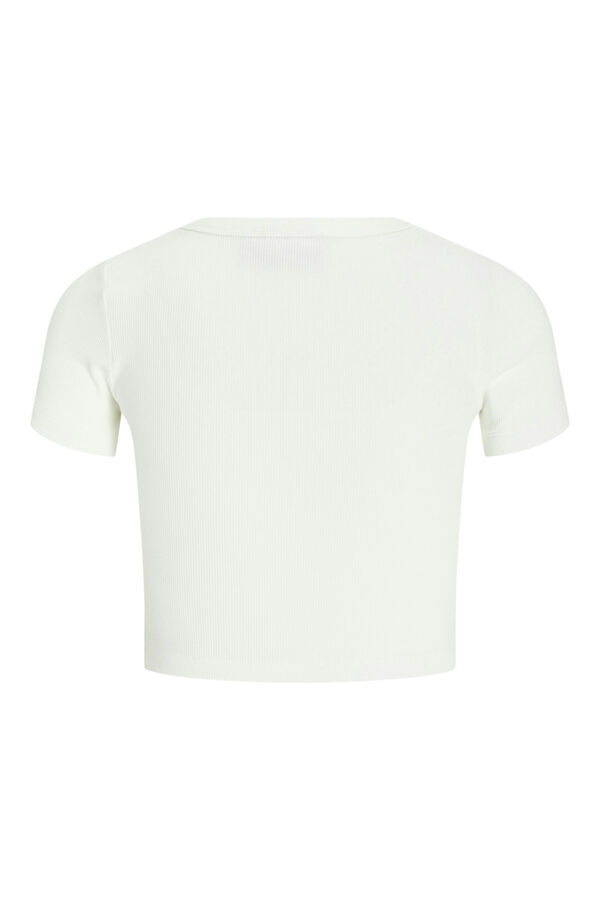 Springfield Camiseta rib básica blanco