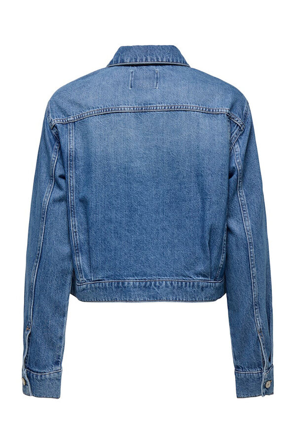 Only Chaqueta vaquera bolsillos azul