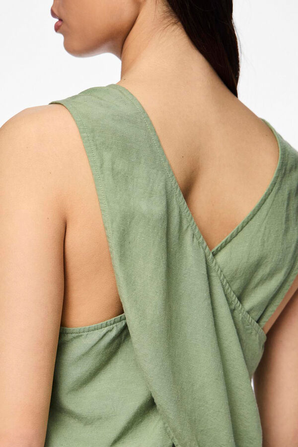 Springfield Linen sleeveless top  green